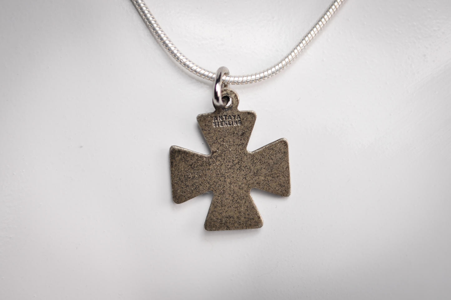 Vintage Chi Rho & Alpha Omega Maltese Cross Pendant - Stamped and Tested Sterling Silver - Religious Jewelry