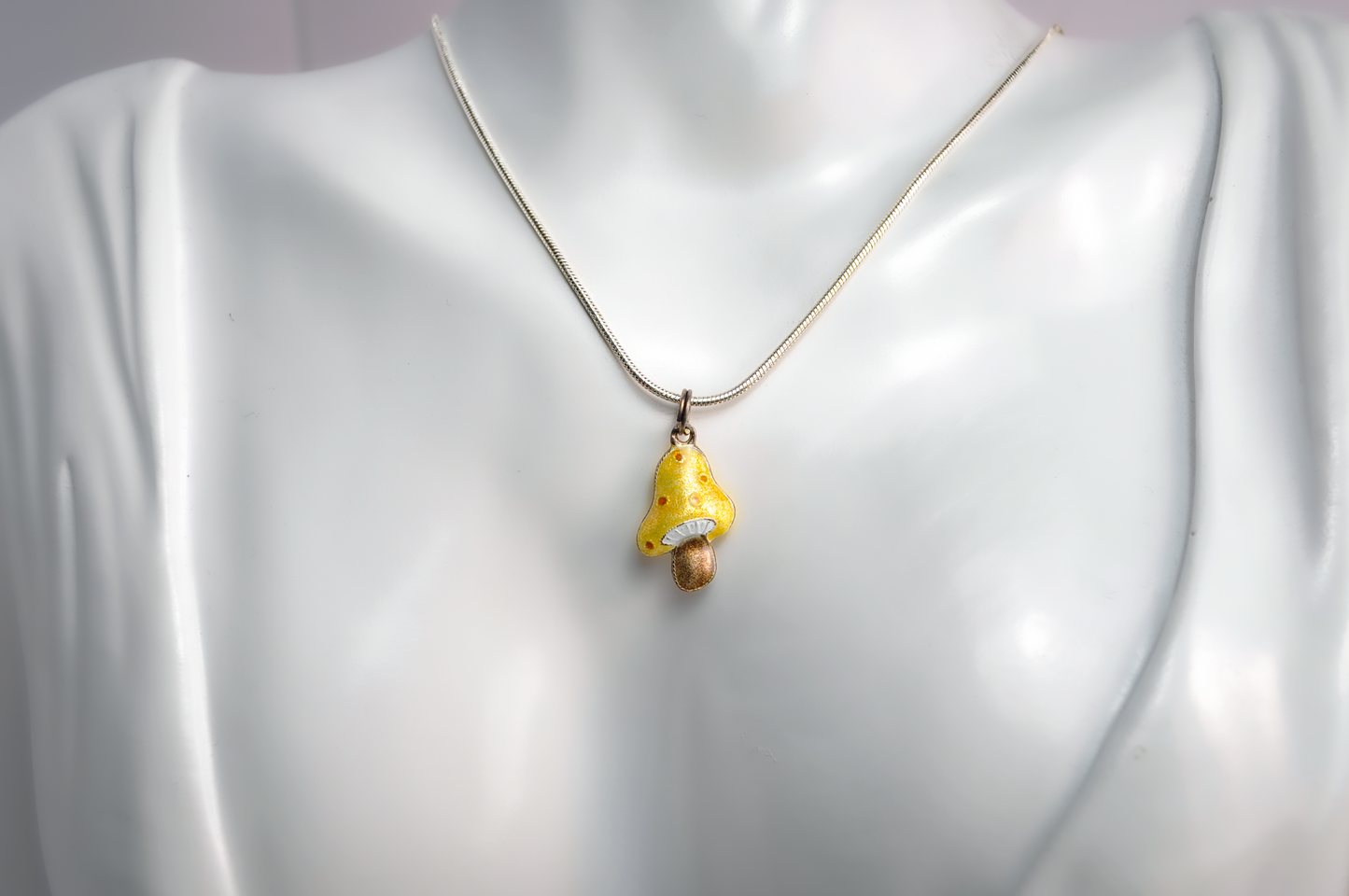 Small Mushroom Pendant - Tested Sterling Silver - Fungi Charms