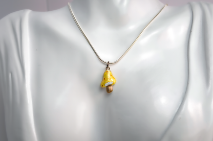 Small Mushroom Pendant - Tested Sterling Silver - Fungi Charms