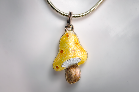 Small Mushroom Pendant - Tested Sterling Silver - Fungi Charms