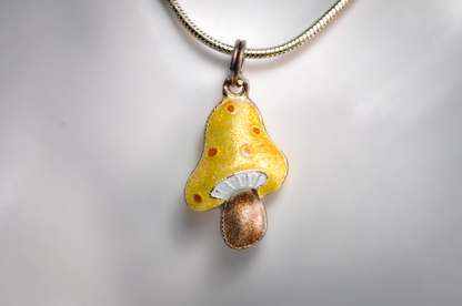 Small Mushroom Pendant - Tested Sterling Silver - Fungi Charms