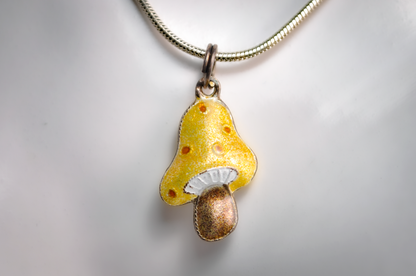 Small Mushroom Pendant - Tested Sterling Silver - Fungi Charms
