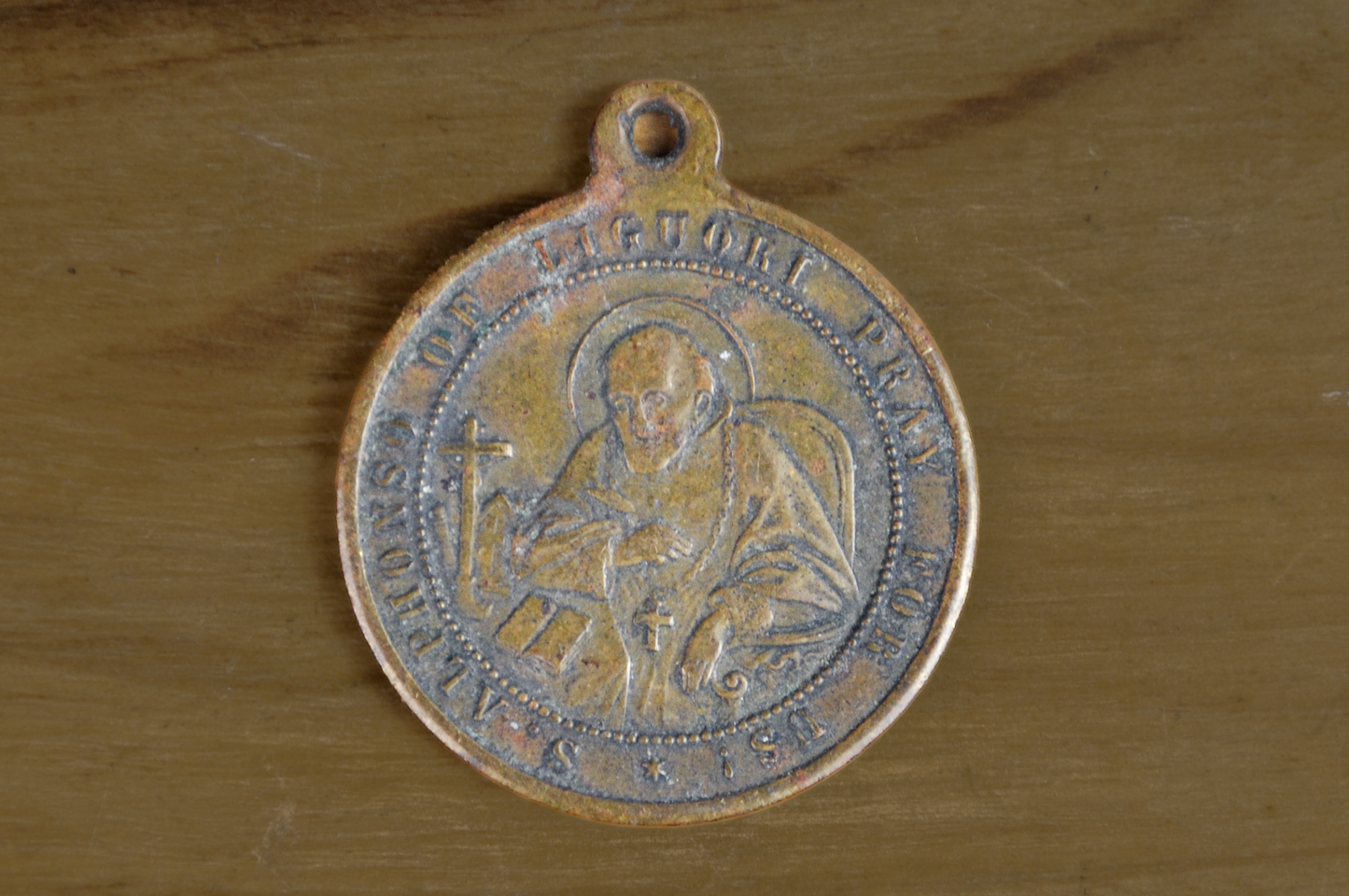 Vintage Virgin Mary St Alphonsus Liguori Pendant - Our Lady of Perpetual Help - Our Lady Charm