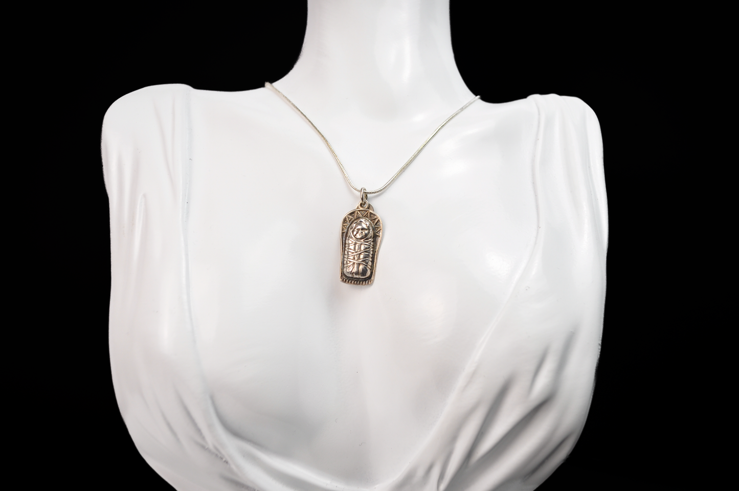 Southwest Native American Papoose/Cradleboard Charm - Stamped and Tested Sterling Silver - Grand Canyon Souvenir