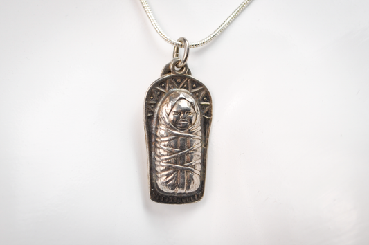 Southwest Native American Papoose/Cradleboard Charm - Stamped and Tested Sterling Silver - Grand Canyon Souvenir