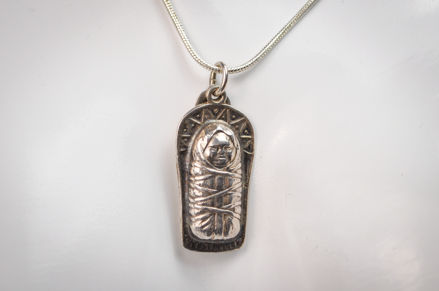 Southwest Native American Papoose/Cradleboard Charm - Stamped and Tested Sterling Silver - Grand Canyon Souvenir
