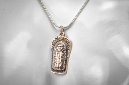 Southwest Native American Papoose/Cradleboard Charm - Stamped and Tested Sterling Silver - Grand Canyon Souvenir