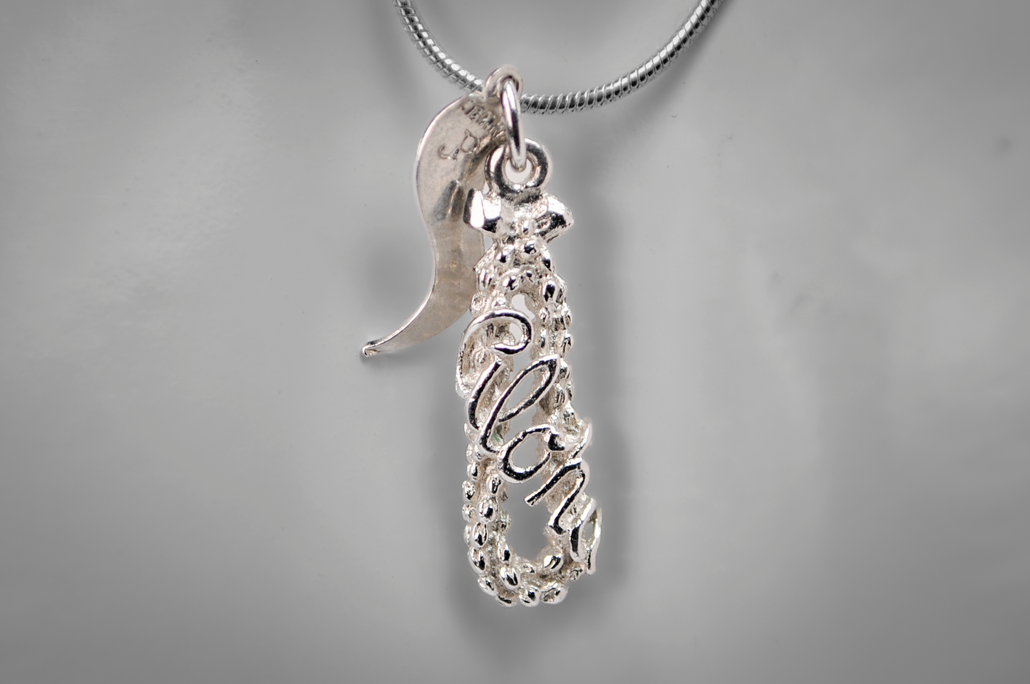 Aloha Hawaii Lei Charm - Stamped and Tested Sterling Silver - Island Charm