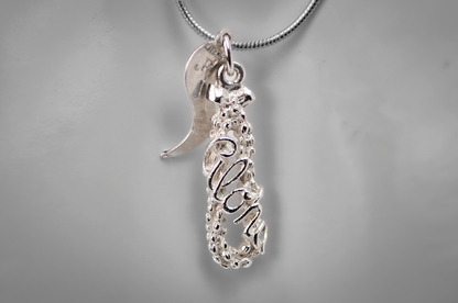 Aloha Hawaii Lei Charm - Stamped and Tested Sterling Silver - Island Charm