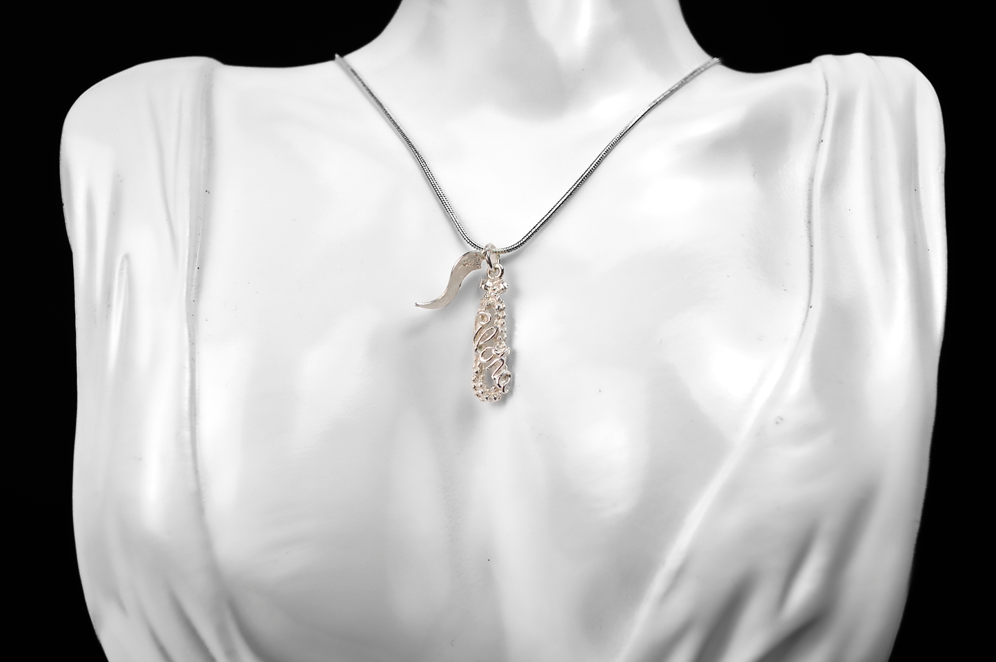 Aloha Hawaii Lei Charm - Stamped and Tested Sterling Silver - Island Charm