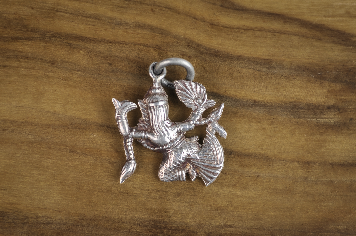 Vintage Siam Sterling Silver Thai Goddess Dancer Charm Pendant - Sterling Silver 925 Thai Dancer Pendant Vintage Siam Jewelry Charm