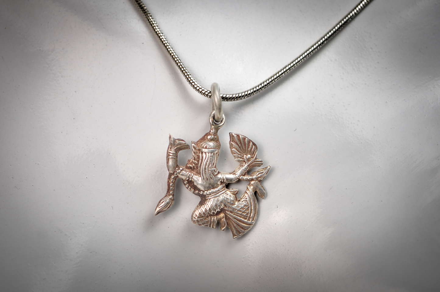 Vintage Siam Sterling Silver Thai Goddess Dancer Charm Pendant - Sterling Silver 925 Thai Dancer Pendant Vintage Siam Jewelry Charm