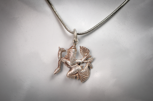 Vintage Siam Sterling Silver Thai Goddess Dancer Charm Pendant - Sterling Silver 925 Thai Dancer Pendant Vintage Siam Jewelry Charm