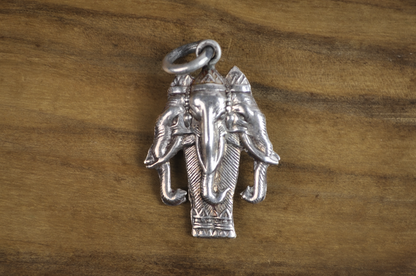 Vintage Siam Sterling Silver Thai/Hindu Deity Erawan Charm Pendant - Tested Sterling Silver - Hindu Mythological Charm