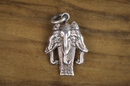 Vintage Siam Sterling Silver Thai/Hindu Deity Erawan Charm Pendant - Tested Sterling Silver - Hindu Mythological Charm