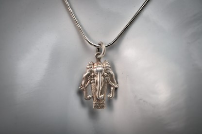 Vintage Siam Sterling Silver Thai/Hindu Deity Erawan Charm Pendant - Tested Sterling Silver - Hindu Mythological Charm