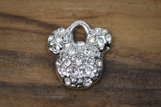 Sparkling Disney Mickey Mouse Ears Charm - Stamped "Disney" - Collectible Vintage Disney Charm- Mickey Mouse Jewelry