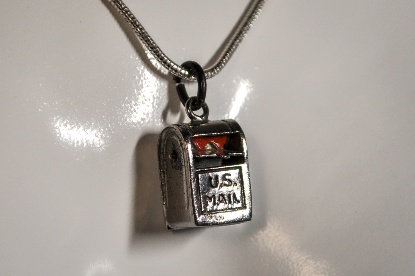 Vintage Sterling Silver Articulating U.S. Mailbox Charm - Stamped and Tested Sterling Silver - Collectible Vintage 925 Mailbox Charm