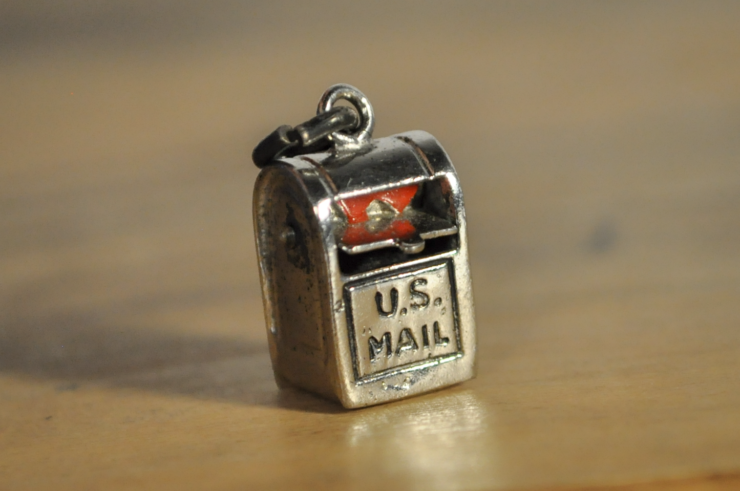 Vintage Sterling Silver Articulating U.S. Mailbox Charm - Stamped and Tested Sterling Silver - Collectible Vintage 925 Mailbox Charm