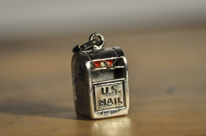 Vintage Sterling Silver Articulating U.S. Mailbox Charm - Stamped and Tested Sterling Silver - Collectible Vintage 925 Mailbox Charm