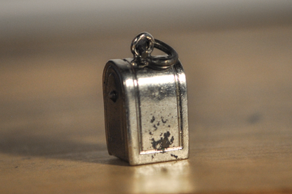 Vintage Sterling Silver Articulating U.S. Mailbox Charm - Stamped and Tested Sterling Silver - Collectible Vintage 925 Mailbox Charm