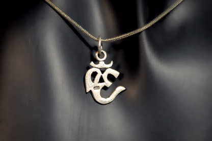 Sterling Silver Hindu OM Symbol Charm - Stamped and Tested Sterling Silver - Religious Charms