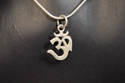 Sterling Silver Hindu OM Symbol Charm - Stamped and Tested Sterling Silver - Religious Charms