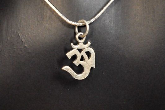 Sterling Silver Hindu OM Symbol Charm - Stamped and Tested Sterling Silver - Religious Charms