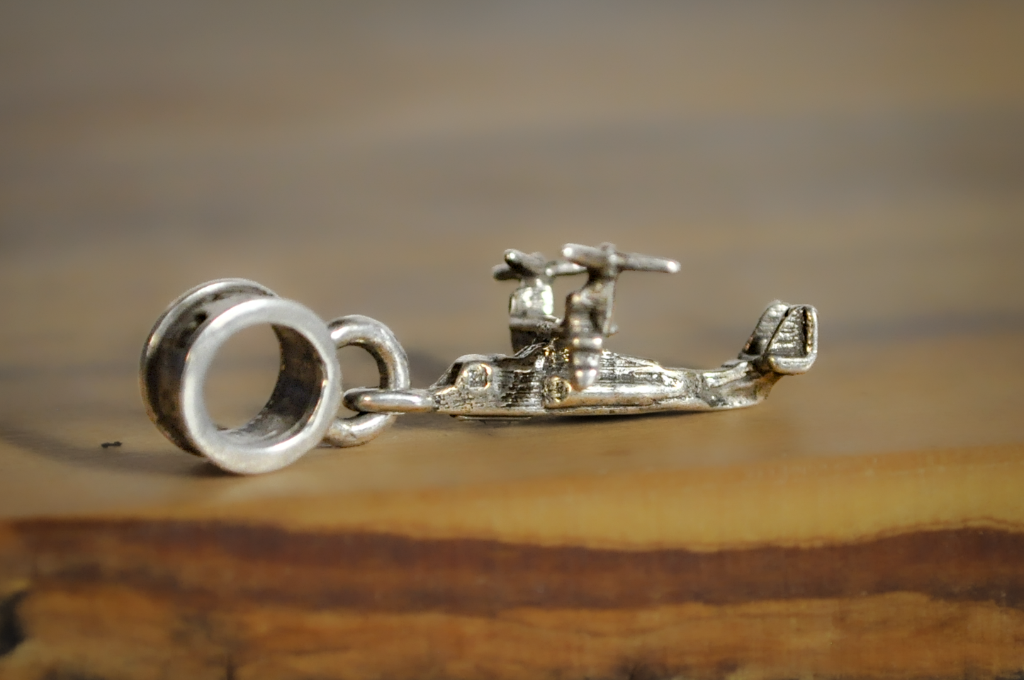 Nomadés V-22 Osprey Military Helicopter Charm - Tested Sterling Silver - Military Aircraft Charms