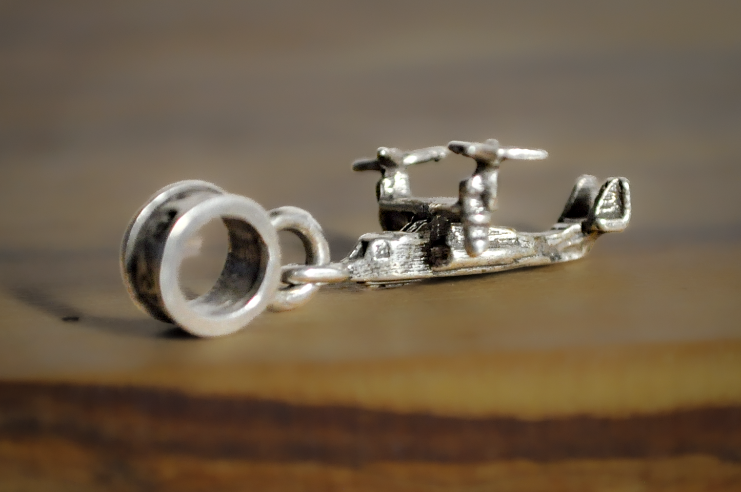 Nomadés V-22 Osprey Military Helicopter Charm - Tested Sterling Silver - Military Aircraft Charms