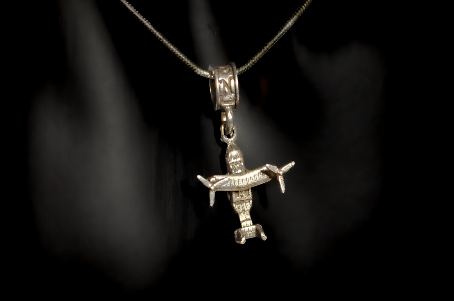 Nomadés V-22 Osprey Military Helicopter Charm - Tested Sterling Silver - Military Aircraft Charms
