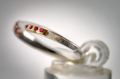 Sterling Silver Ruby Eternity Ring - Size 9.5 - Stamped and Tested Sterling Silver - Ruby Eternity Rings