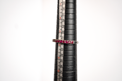 Sterling Silver Ruby Eternity Ring - Size 9.5 - Stamped and Tested Sterling Silver - Ruby Eternity Rings