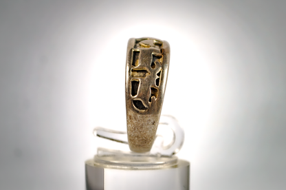 Vintage Cat Lovers Band Ring - Size 8 - Stamped and Tested Sterling Silver - Animal Ring