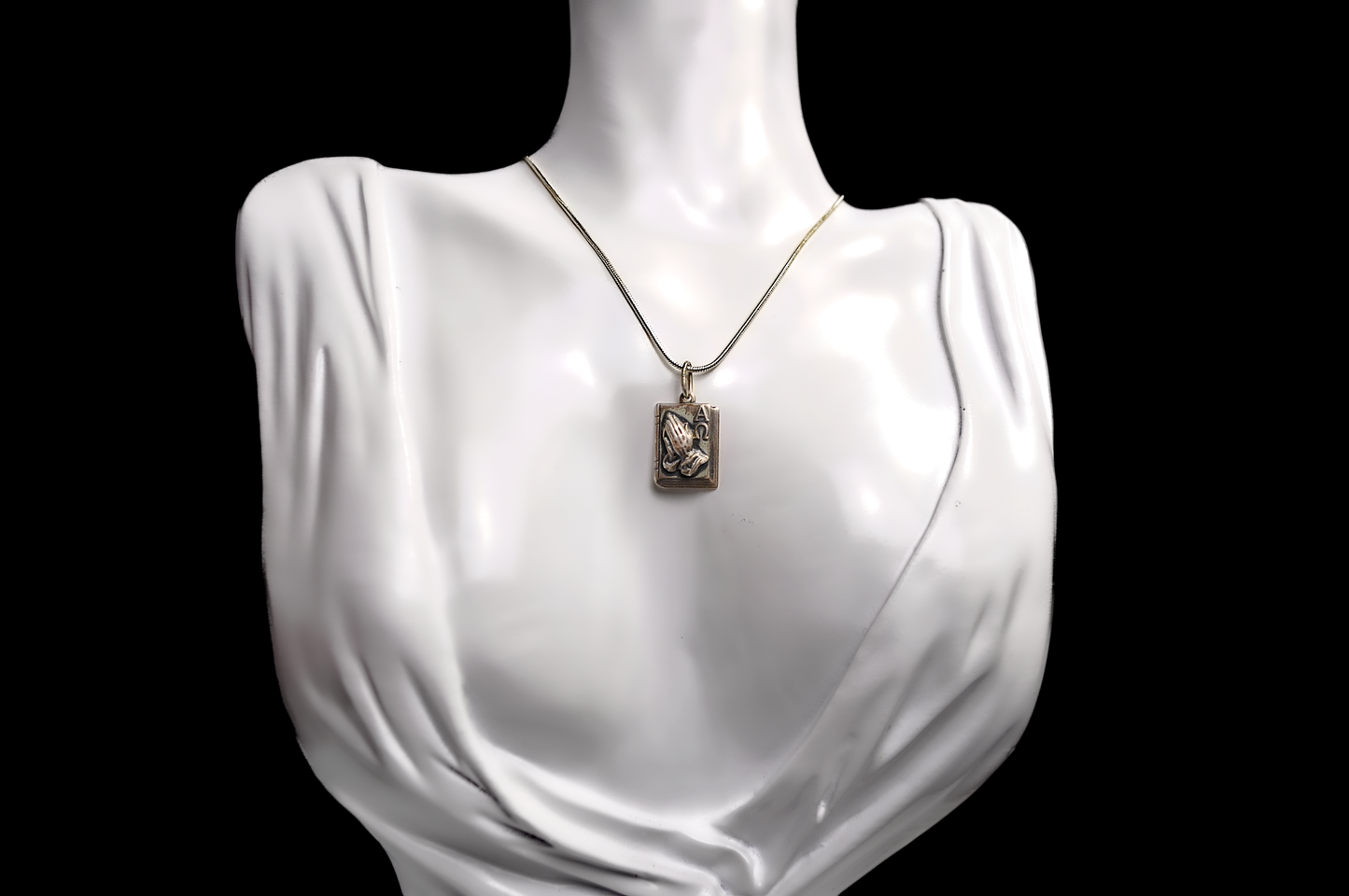 Vintage Alpha Omega Prayer Book Charm - Stamped and Tested Sterling Silver - Religious Jewelry - Serenity Prayer