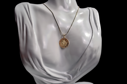 Sterling Silver St Christopher Protect US Medal - Stamped and Tested Sterling Silver - Italian Religious Charm