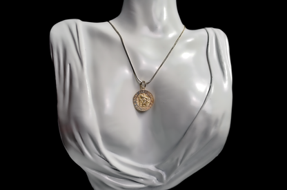 Sterling Silver St Christopher Protect US Medal - Stamped and Tested Sterling Silver - Italian Religious Charm