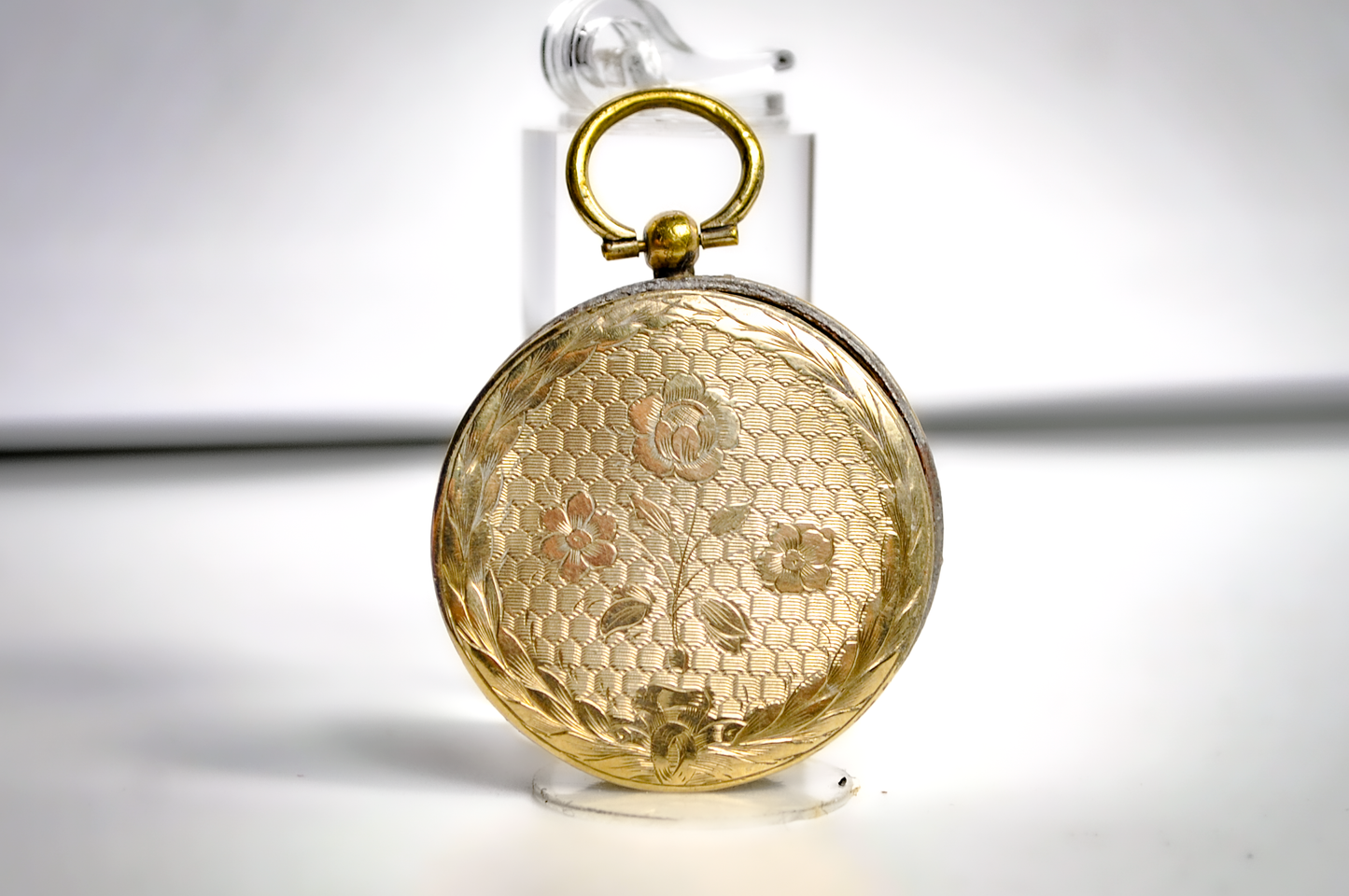 Antique Gold Filled Floral Double-Sided Daguerreotype Locket - Tested Gold Filled - One Side Broken - Locket of Mourning