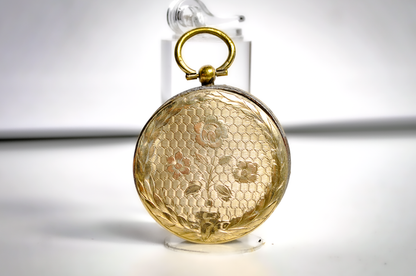 Antique Gold Filled Floral Double-Sided Daguerreotype Locket - Tested Gold Filled - One Side Broken - Locket of Mourning