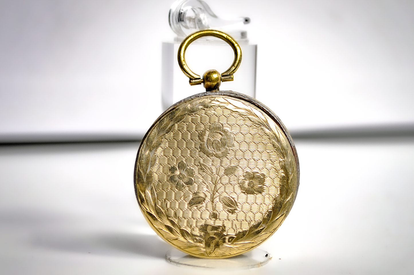 Antique Gold Filled Floral Double-Sided Daguerreotype Locket - Tested Gold Filled - One Side Broken - Locket of Mourning