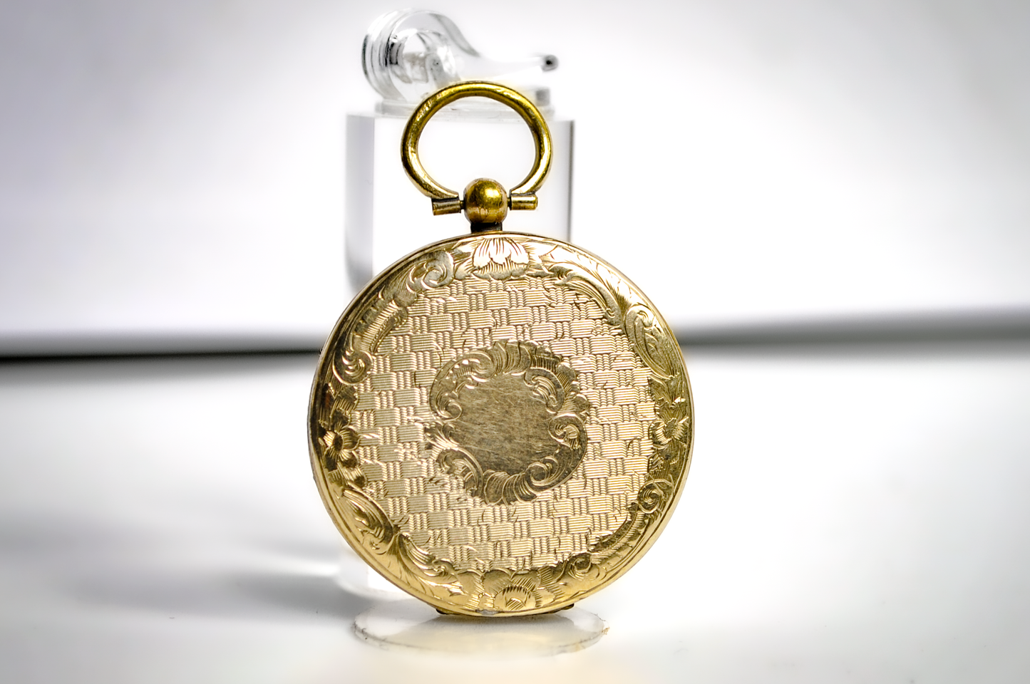Antique Gold Filled Floral Double-Sided Daguerreotype Locket - Tested Gold Filled - One Side Broken - Locket of Mourning