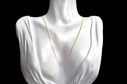Beautiful 14K Gold Snake Chain - 15 Inches - Stamped and Tested 14K Gold - 14 Karat Gold Snake Chain - Plumb Gold