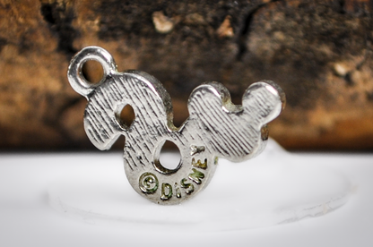 Sparkling Disney Mickey Mouse Ears "S" Charm - Stamped "Disney" - Collectible Vintage Disney Charm- Mickey Mouse Initial Jewelry