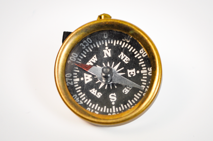 Gold Filled Compass Pendant - Tested Gold Filled - True North - Navigational Pendant