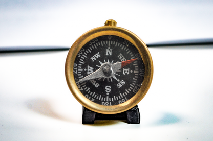 Gold Filled Compass Pendant - Tested Gold Filled - True North - Navigational Pendant