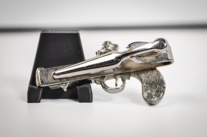 Cool Flintlock Pistol Tie Clip - Antique Firearm Tie Clip - Pirates Firearm - 17th-19th Century
