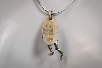 Sterling Silver Native American Nebraska Chief Charm - Stamped and Tested Sterling Silver - Rare Native American Jewelry