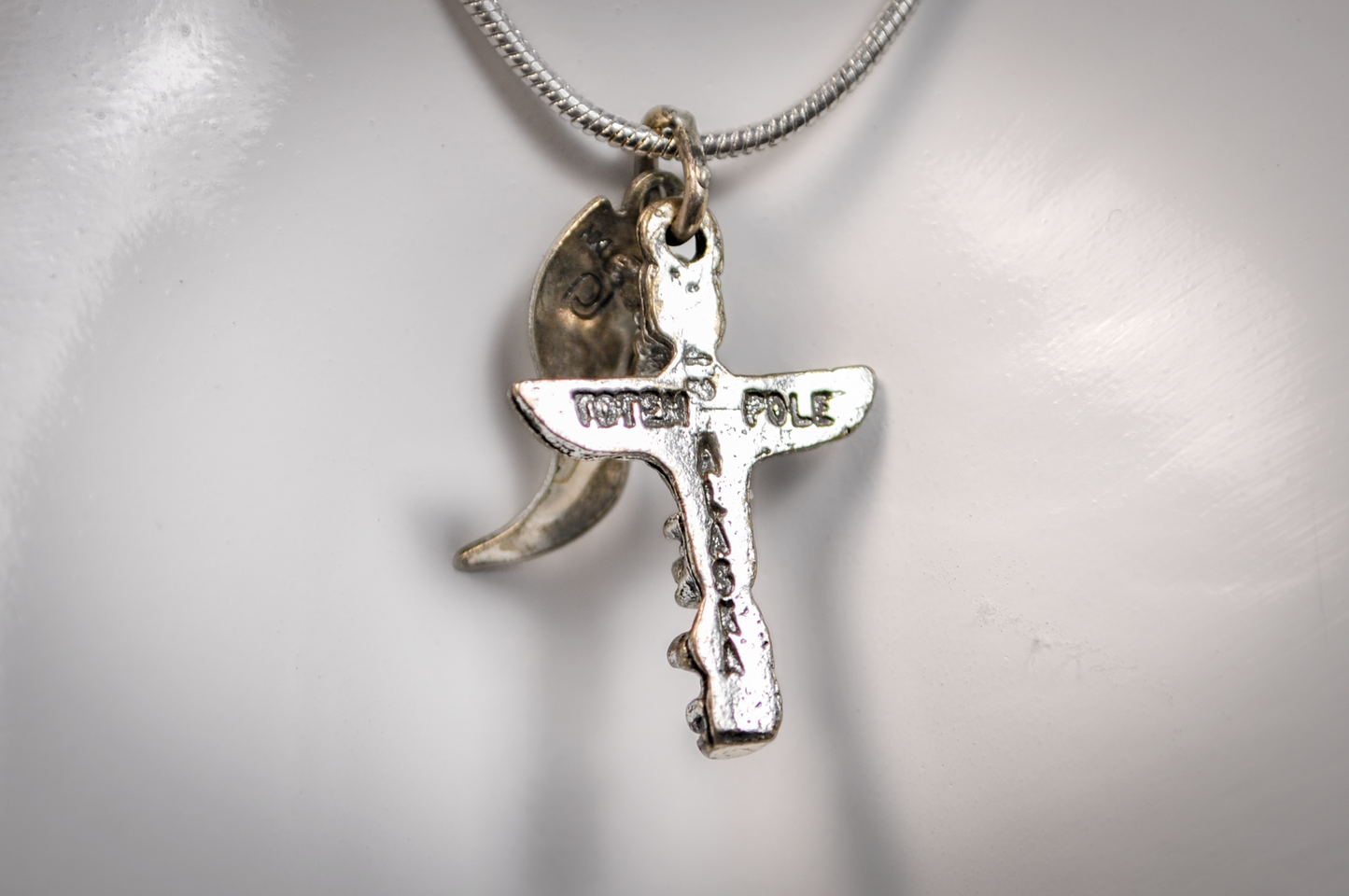 Alaskan Native American Totem Pole Charm - Tested Sterling Silver - Pacific Northwestern Coast Jewelry - Indigenous Charms