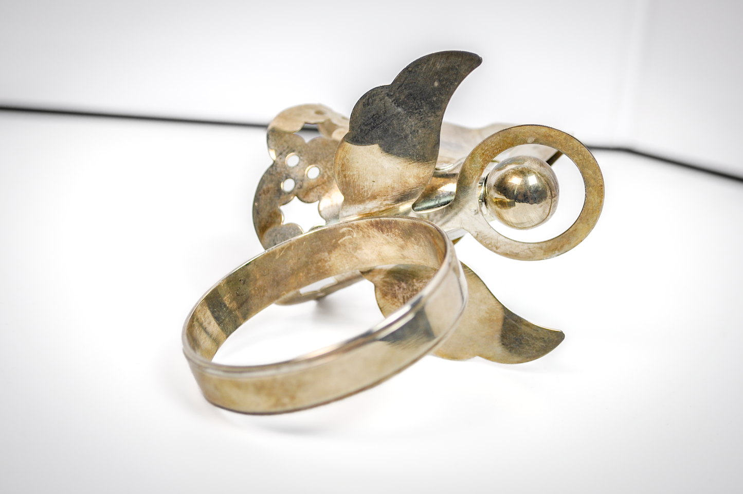 Vintage Angel of Prayer Napkin Ring - Religious Silverware - Christmas Napkin Rings