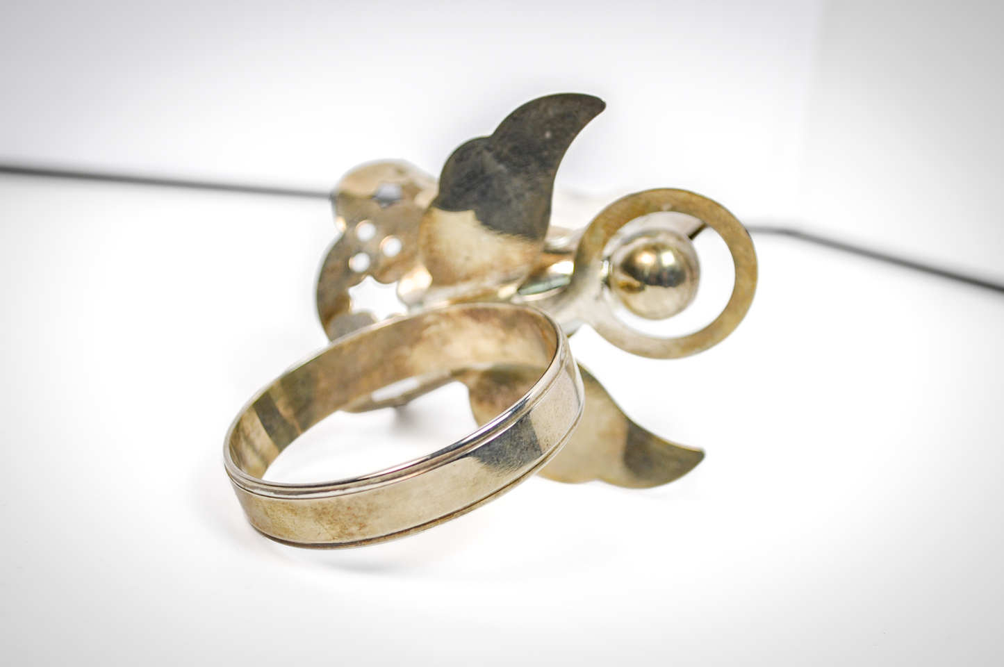 Vintage Angel of Prayer Napkin Ring - Religious Silverware - Christmas Napkin Rings